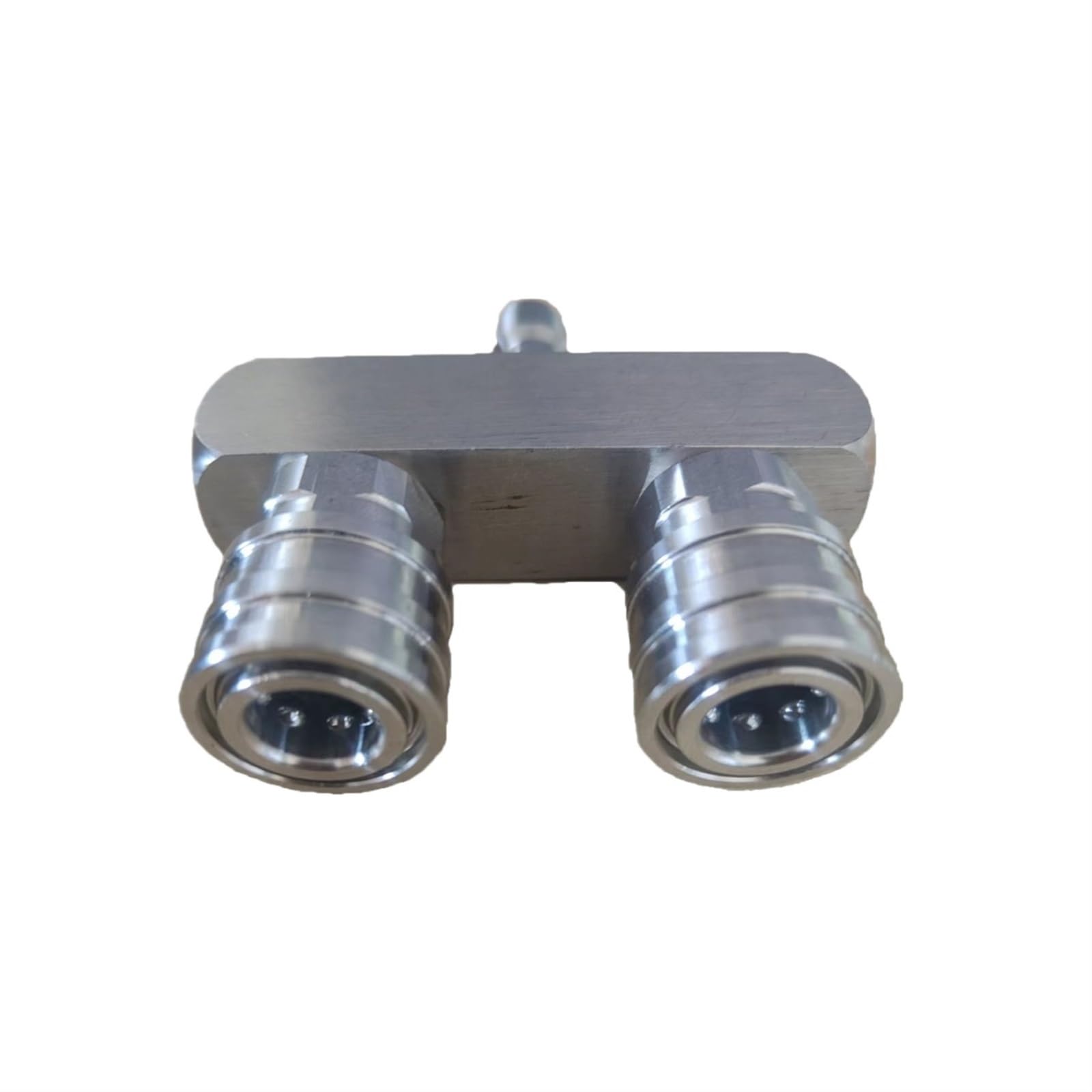 Adaptador de doble boquilla de acero inoxidable con varilla y conector de 1/4 para hidrolimpiadora