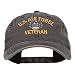 e4Hats.com US Air Force Veteran Military Embroidered Washed Cap - Black OSFM