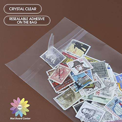 Mbc Mat Board Center, 13-7/16" X 19-1/4" Crystal Clear, Protective Polypropylene Storage Bags, With Flap, 100 Bags #TOP5