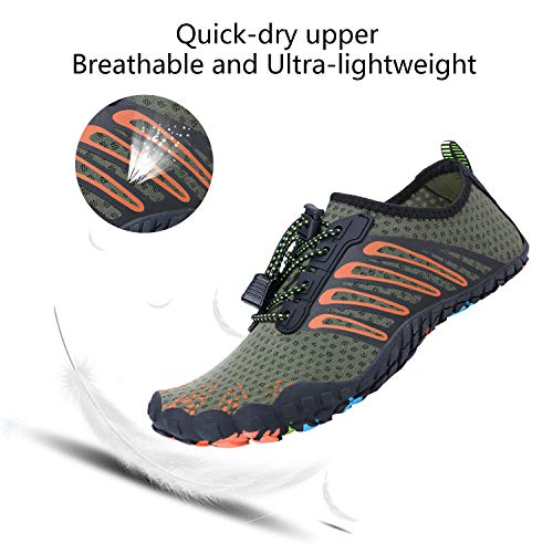 Image of MAYZERO Water Shoes Men Women Swim Surf Shoes Beach Pool Shoes Wide Toe Hiking Aqua Shoes Winter House Slippers