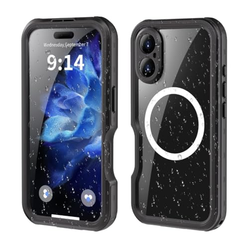 iPhone16�p �P�[�X �h�� �h�o �J�o�[ �N���A �ϏՌ� TPU ���� �u���b�N IP68 MagSafe �}�O�Z�[�t�Ή� ���C�����X �A�C�t�H��16 �H������ �����C �A�E�g�h�A �C �v�[�� 360�x���S�ی� �X�g���b�v�z�[��