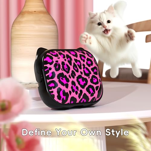 Image of for AirPods Pro 2 Case with Cleaning Kit, Cute Cat Ear Print Design & Cute Buckle for Girls, Phone Holder & Top Safe Lock Buckle Design for AirPods Pro 2nd /1st Gen case, Rose Leopard