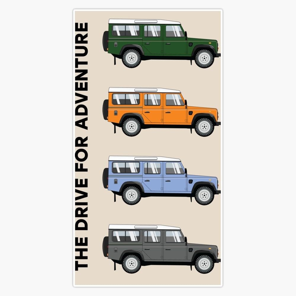 LAD Studio Land Rover Defender 110 Sticker Bumper Sticker Vinyl Decal 5""