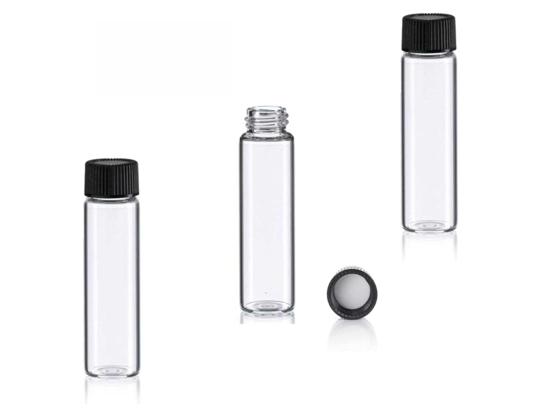 MagnaKoys 3 Dram Clear Glass Vials w/Foam Lined Caps (Pack of 3)