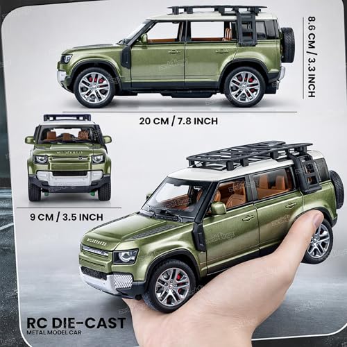 Image of Zest 4 Toyz Die Cast Remote Control Car Toy for Kids Die Cast Metal Car with Mist Spray Action Rechargeable Off Road RC Vehicle for Boys & Girls Age 3+ (Green)