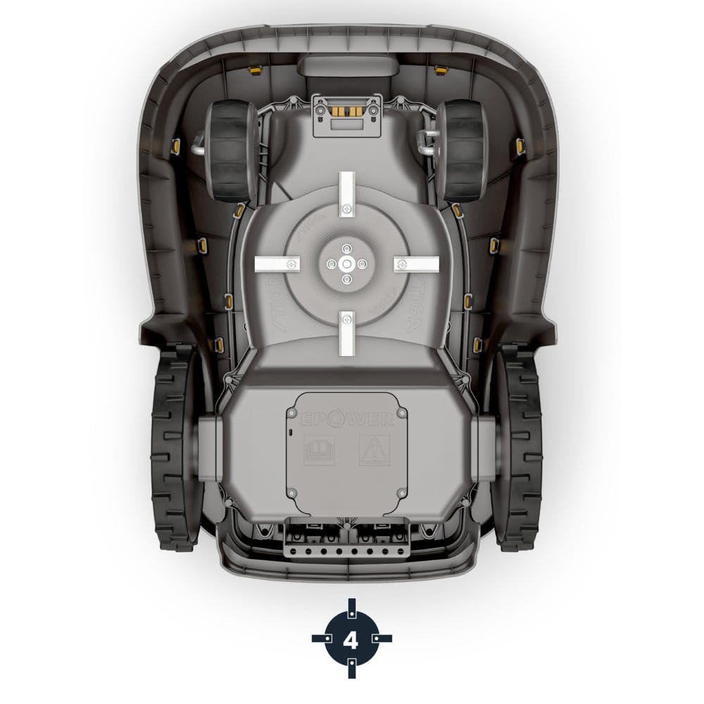 STIGA A 500 robot cortacésped autónomo – sin cable de límite (hasta 700 m²), control de aplicación, 45% de pendiente, 3 zonas, navegación GPS RTK, 4G, sin antenas, hasta 5 años de garantía