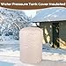 Water Pressure Tank Insulated Cover - Multiple Layers Material, (5F) Outdoor Winter Freeze Protection, Round Well Tank Cover (Beige, 24'' Diameter x 34'' Height)
