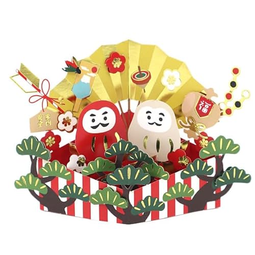 クリスマスカード 和風ミニカード APJ だるま XC-137907 立体カード アートプリントジャパン Christmas card グリーティングカード