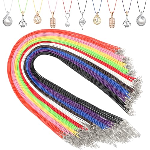 Ecation ECATION-THREADS-1 100 Pcs 24 Inch Waxed Leather Necklace Cord Bulk cover