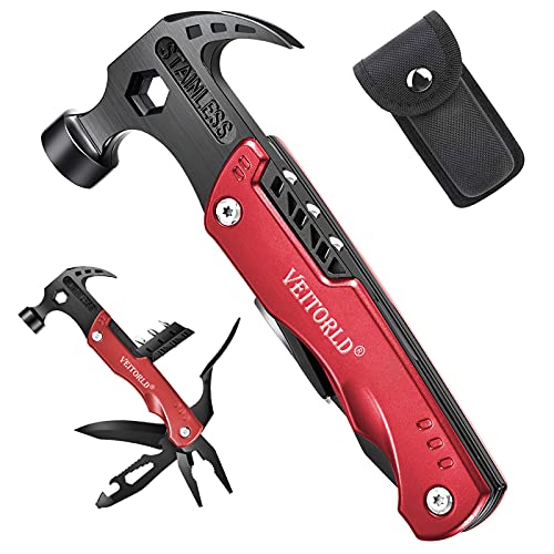 Gifts for Men Dad Grandpa Women, Camping Accessories Survival Gear, Unique Birthday Fishing Hunting Gift Ideas for Him Husband Boyfriend Camper, Cool Gadgets Hiking Tools Hammer Multitool