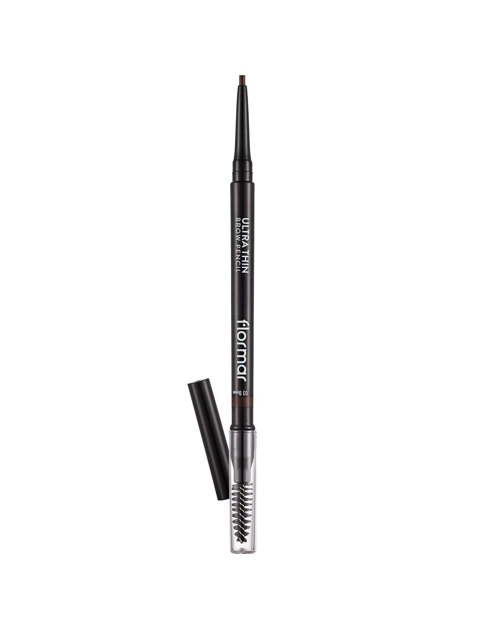 Flormar Ultra Thin Fırça Başlıklı & Asansörlü Ucu İnce Kaş Kalemi 003 BROWN