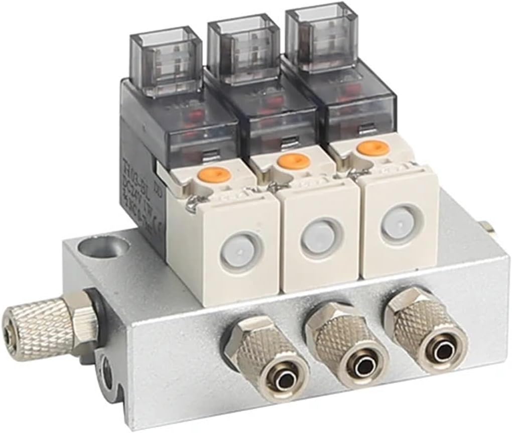 12V 24V 220V miniature Pneumatic Solenoid Valve Combination Positive pressure negative pressure use 2/3 way NC Valves(101-220V-6,4F)