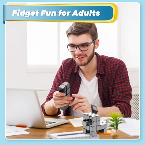 Image of Fidget Balls Magnet Toy for Adults, Square Black Magnetic Stones, Magnet Hand Roller, Magnetic Rocks for Office, Cool Magnetic Gadget Sciencce Kit (28PCS)