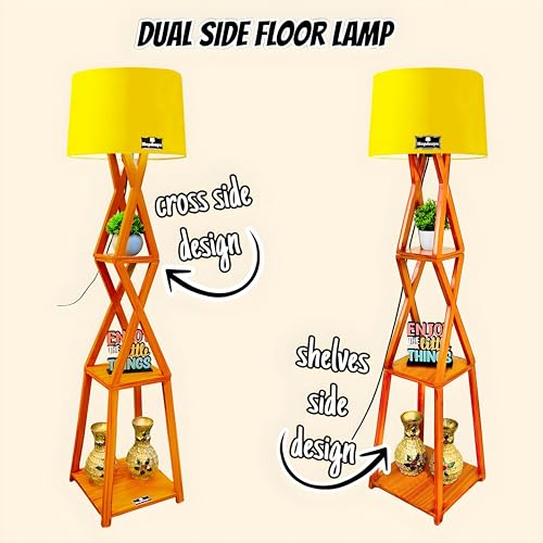 Image of Cotton Decorative LED Lamp For Living Room And Bedroom Corners, Side Lamp For Sofa, Home Decor Light (Yellow Shade)