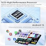 Android 15 Tablet 10 inch, 24GB RAM 128 ROM, Tablets with Keyboard Mouse Stylus, 1TB Expandable, Octa-Core 6000mAh 1280x800 IPS HD, 5G WiFi, T615 CPU, High Performance, Processor, Dual Camera(Blue)