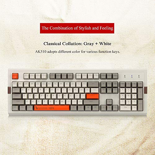 Nacodex Ak510 Retro Rgb Mechanical Keyboard 104 Keys Anti-Ghosting - Pbt Sa Spherical Keycap - Customizable Rgb Backlit - Programmable Macro Function (Rgb Black Switches) #TOP6