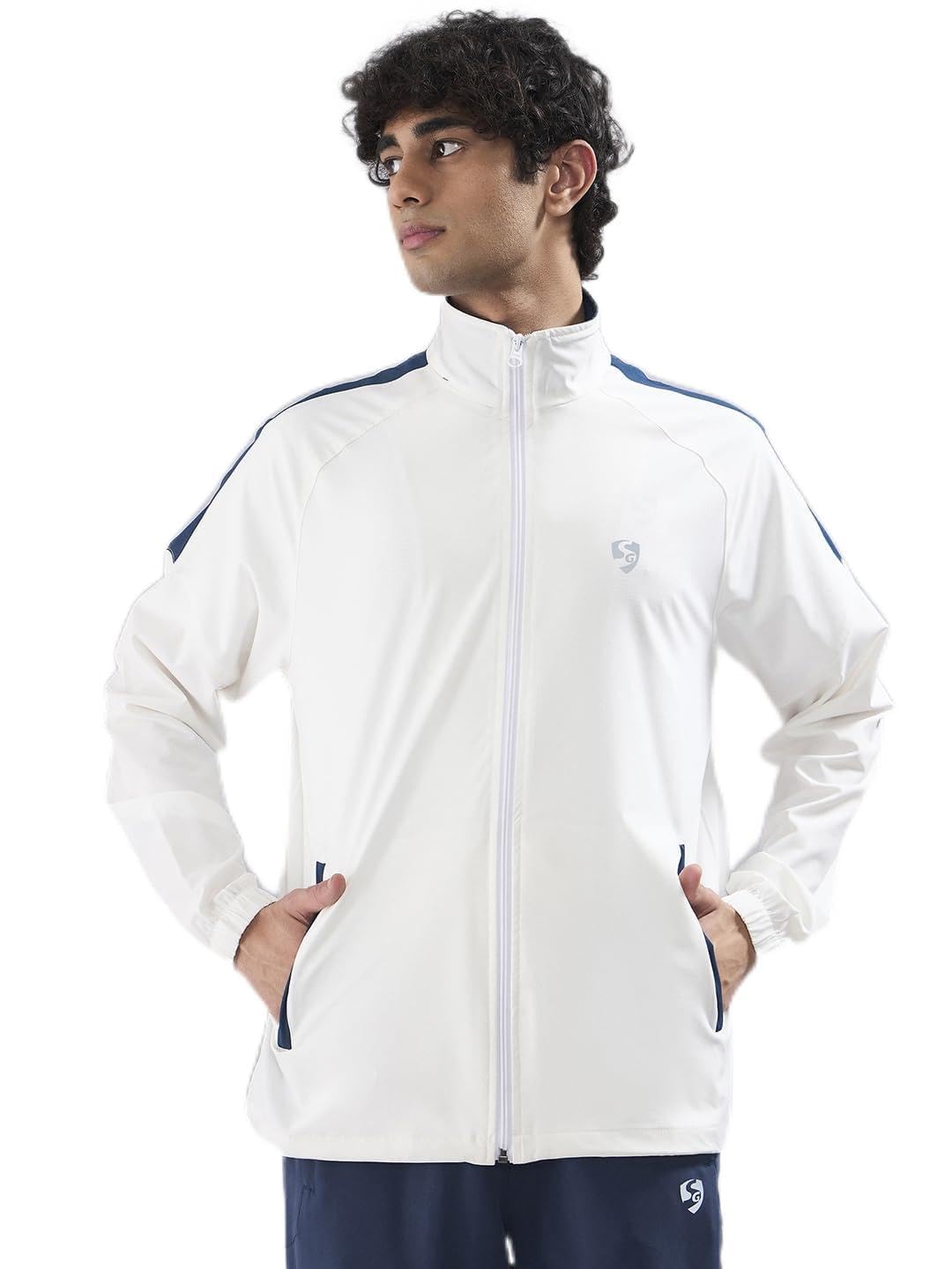 ジャケット・アウター FIFTEEN LOVE ~NKzip white~ (U:nity size) ₹1,799 | Campus Sutra Men's Cream White Zip-Front Knit Jacket