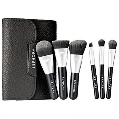 SEPHORA COLLECTION Mini Deluxe Charcoal Antibacterial Brush Set
