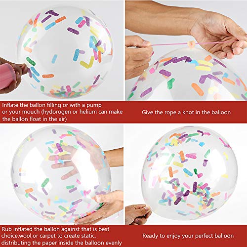 Bouti1583 40QIQIU Party Balloon Birthday Balloons Sprinkles Confetti Balloon Pack thumb #2