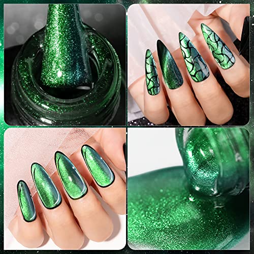 Supwee 9D Cat Eye Gel Nail Polish Magnetic Nail Polish Gel Varnish Multiple Cat Eye Effect Soak Off Uv Gel For Christmas Gifts 10Ml(0.33Fl Oz) #TOP3