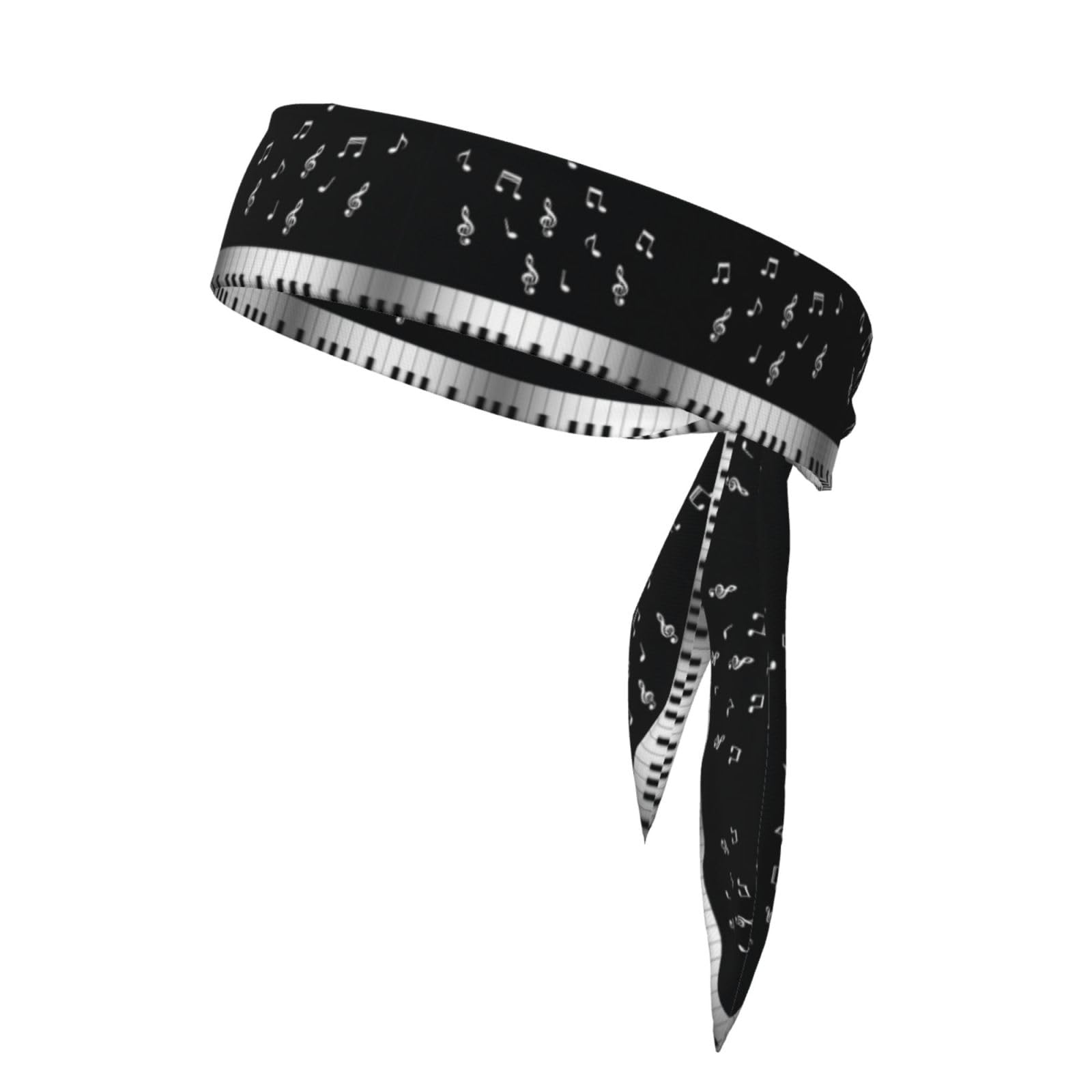 Multi Style Headbands for Women Yoga Sports Fitness Beauty Skinny Skinny Scarf Black And White Piano Keys With
