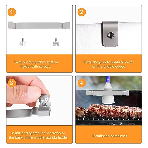 Soporte Ajustable para Espátula de Parrilla Acero Inox miniatura 4