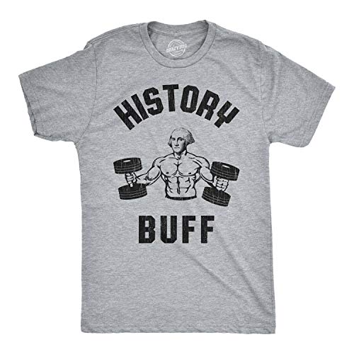 Mens History Buff T Shirt Funny George Washington 4th of July Tee Grey M