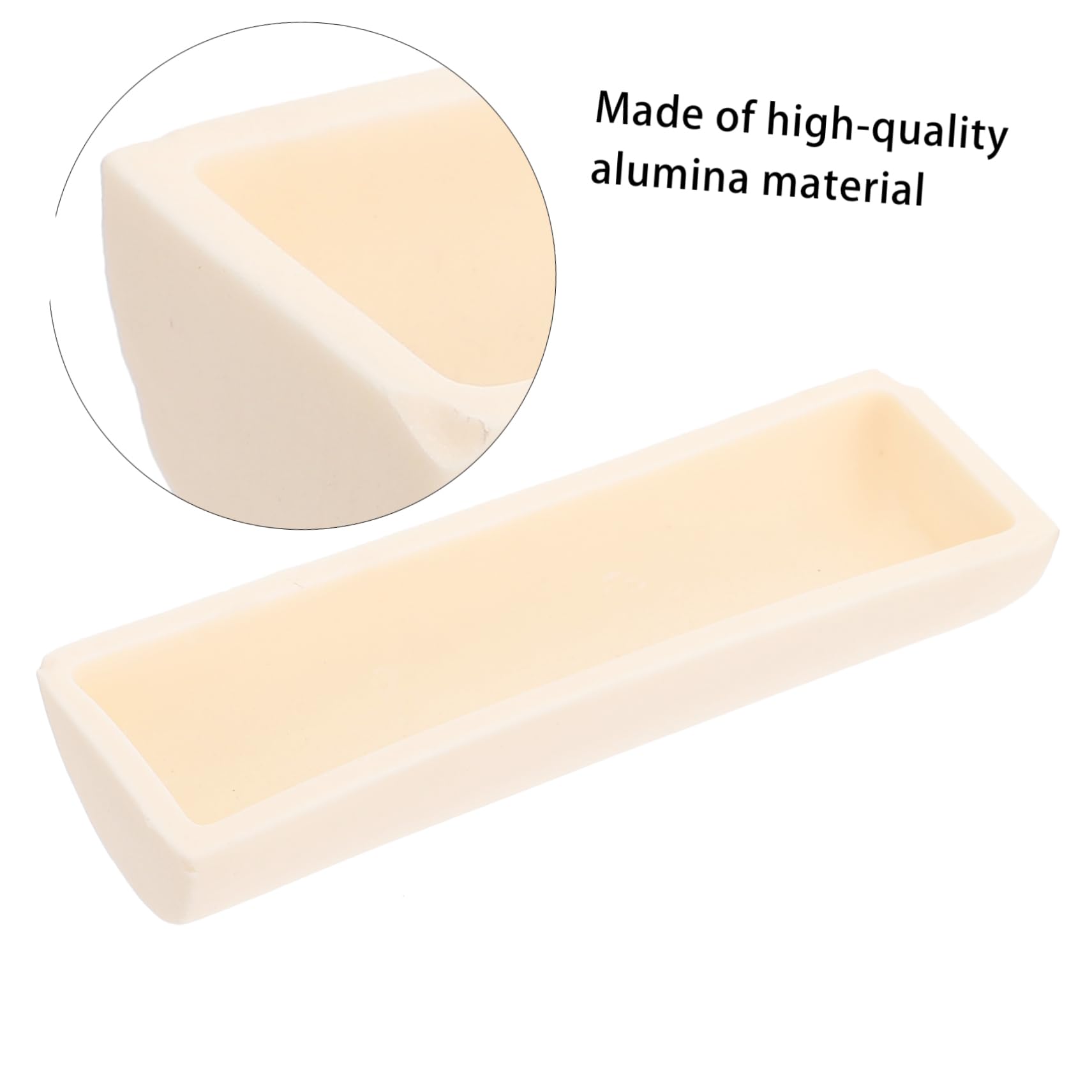 CIYODO 3pcs Experimental Combustion Boat Propane Labs Corundum Ark Alumina Combustion Boat Laboratory Crucible Slots Burners Spectrum Crucibles Crucible Alumina Log Aluminum Oxide White