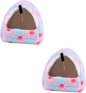 NOLITOY 2 Pçs Hamster Pendurado Rede Cama Mais Quente Ouriço Velo Gaiola Rede Acessórios Gaiola Quente Pequeno Animal De Estimação Rato Rede Inverno Quente Hamster Cama Maca Flanela