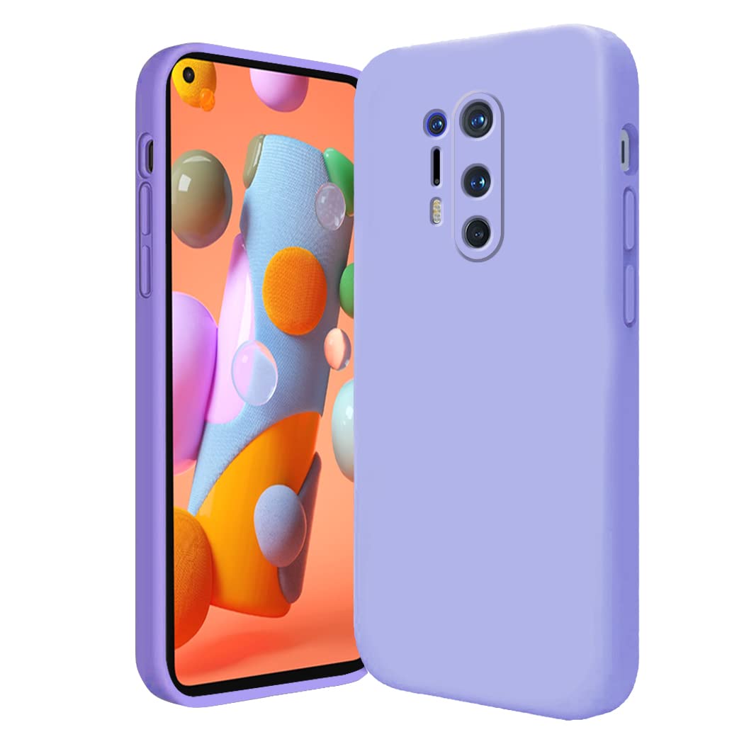Compatible with OnePlus 8 Pro Case Silicone Ultra Slim Cases Shockproof Anti-Scratch Phone Case for OnePlus 8 Pro Full Body Protection Cover (Purple, OnePlus 8 Pro)