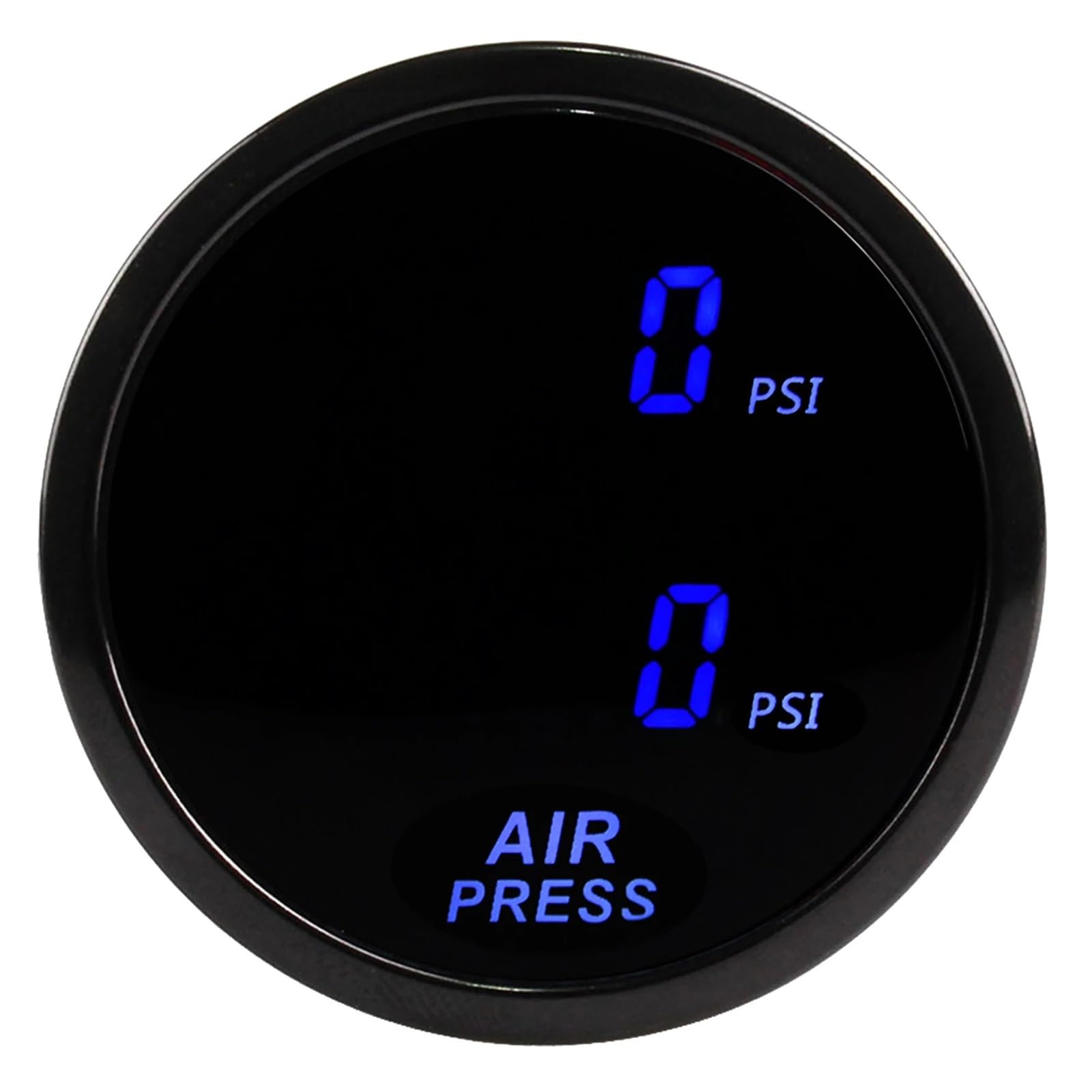 Regulador de Presión, Medidor de presión de aire dual Lectura dual digital de 52 mm, Suspensión neumática PSI de lectura dual digital con sensores eléctricos de 2 piezas(PSI Blue)