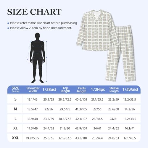 Pyjama hommes deux pièces imprimé pour dormir détendu