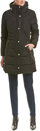 Cole Haan Women's Mid-Length Down Coat with Bib Front