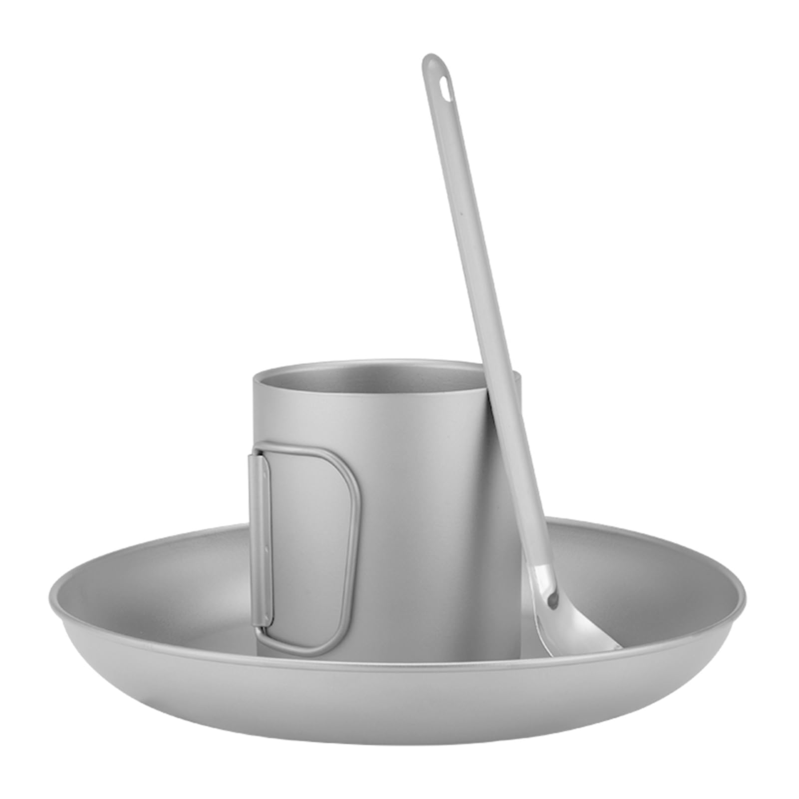 Domary Zestaw Przyborów Kempingowych Ultralekki Przenośny Kubek 450 Ml 800 Ml Talerz Spork 3-częściowy Zestaw do Przygód na świeżym Powietrzu Wędrówka z Plecakiem
