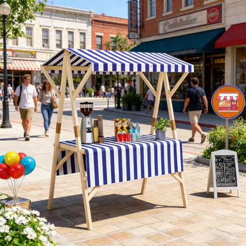 Portable Canopy Vendor Cart for Outdoor Events