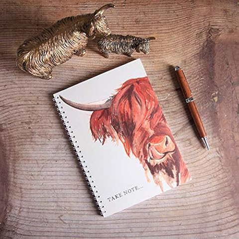Highland Cow A5 Take Note Notebook by Meg Hawkins Cover