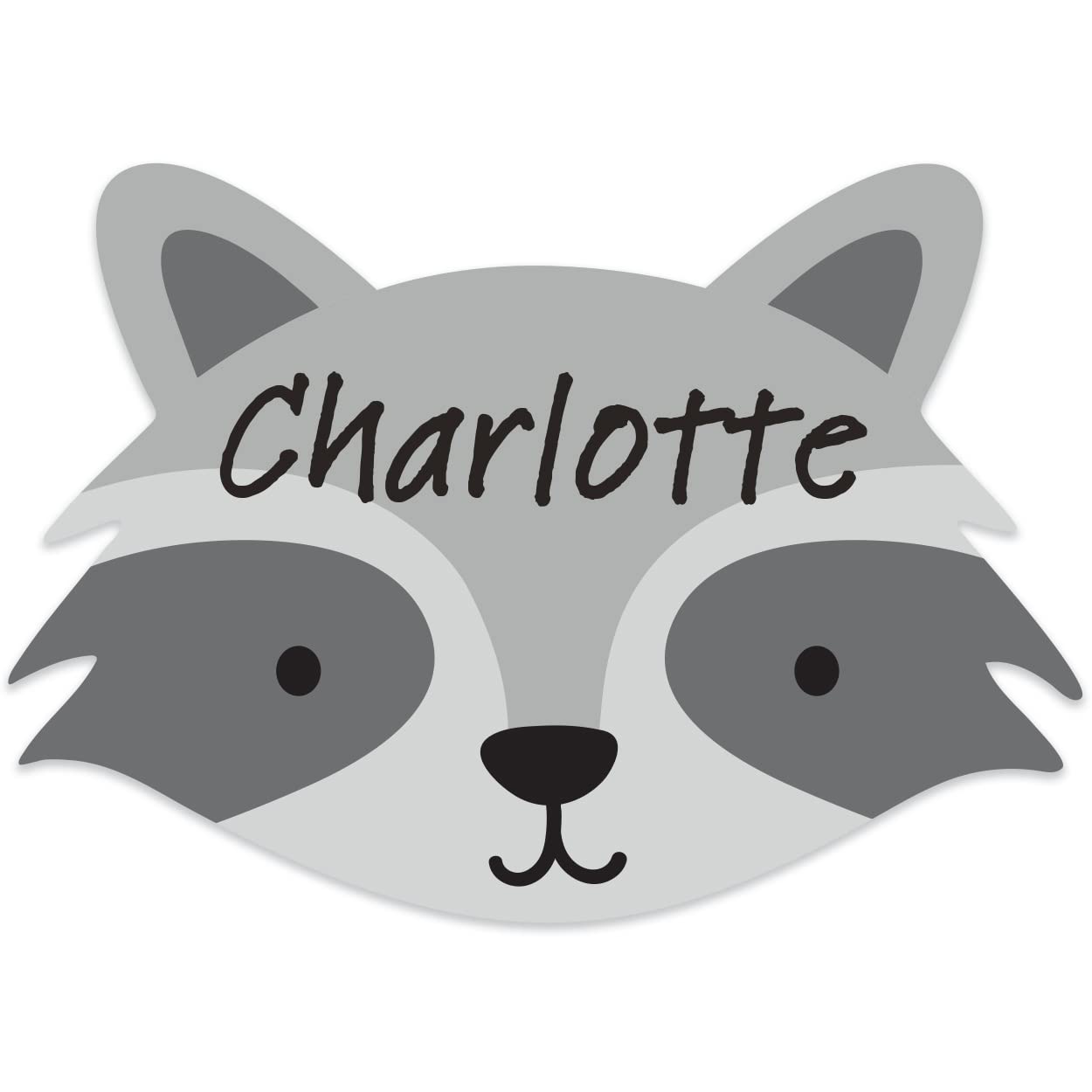 Paper Themes Personalised Shaped Placemats (Racoon)