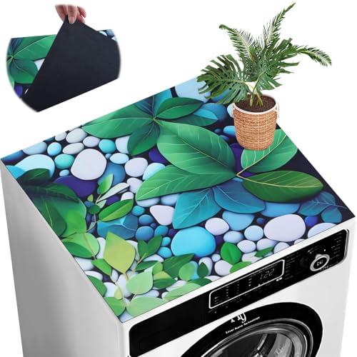 Nuyoah Housse Machine a Laver Dessus Tapis Lave Linge 60x60cm Couverture de Protection Antidérapant Tapis Couvre Seche Linge Impermeable pour Buanderie Plan...