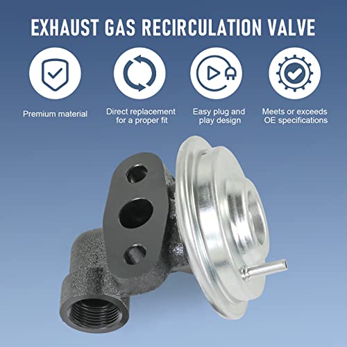 Egr Exhaust Gas Recirculation Valve Compatible With Ford Mustang Expedition Explorer F150 F250 Contour Ranger Thunderbird Windstar Aerostar Mazda B3000 Mercury Mountaineer Cougar Replaces# Egv464 #TOP1