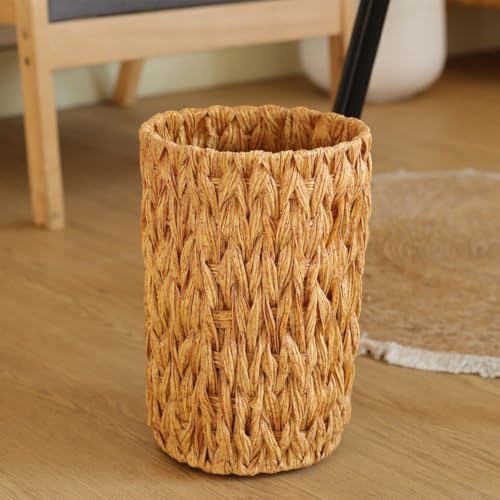 Papelera de imitación mimbre para baño que soluciona la falta de estilo en casa 5
