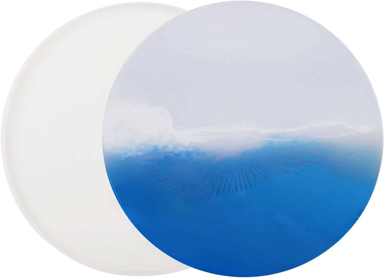 Orgner 1 Pack Silicone Round Mould 10 inch for Epoxy Resin Art, Big Circular Platters for Food, Statement Home Accents for Dining Table-image-10