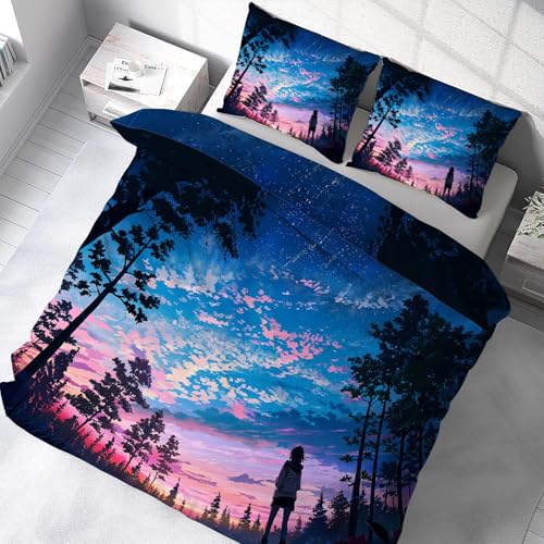 Housse couette en microfibre douce 200x200 pour un lit facile à border - 5