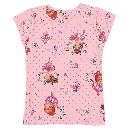 Blusa em meia malha stretch Marisol meninas, Rosa Claro, 10