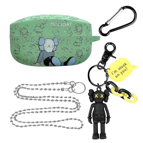 DANSTSM 用 WF-1000XM5 イヤホンケース カバー TPU 素材 防水 防塵 耐衝撃 分離式 保護カバー 創造的 かわいい 漫画 充電便利 全面保護 キーチェーン付き