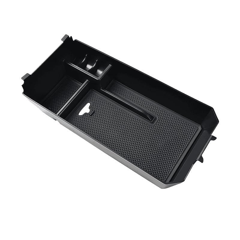 Armrest Box Storage Organizer Compatible with Mercedes Benz GLC C Class MB W205 C205 S205 C253 X253 Models Center Console Tray(Silicone Style)