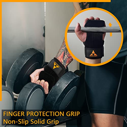 ORANGE FOREST Weight Lifting Wrist Strap with Double Layer Leather, Neoprene Padded Gym Lifting Grips for Deadlift Powerlifting and Pull Up for Men Women (Pair) - Image 6