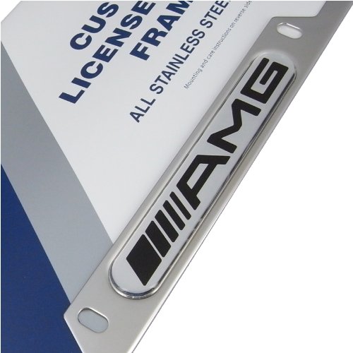 Mercedes Benz AMG Logo Chrome Frame, Stainless Steel