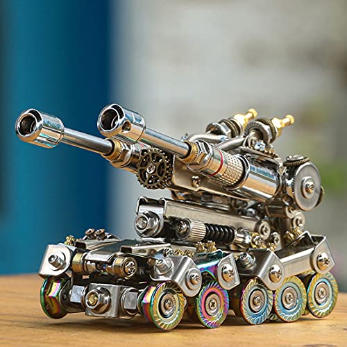 Puzzle 3D metalu, zestaw samodzielnego złożenia modelu czołgu, rozkładana układanka 3D stali nierdzewnej dorosłych, mechaniczna zabawka edukacyjna, łamigłówka biurko – ozdoba – 569 elementów