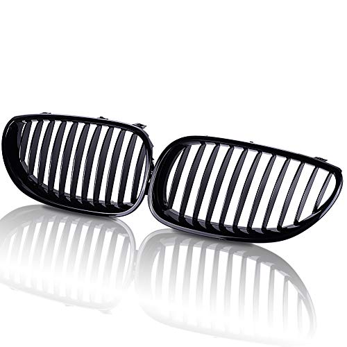 Grille de calandre BMW E60 Série 5 de 2004 à 2009 look sport M5 noir mat
