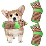 Ipetboom 2Pcs Squeaky Toys Plush Chew Toys for Dogs Animal Stuffed Toys for Dogs Cotton Animals Dog Toys Sock Shape Design Toy
